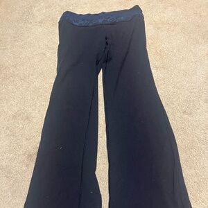 Lululemon leggings, flare, size 12, black, and blue